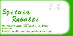 szilvia rapolti business card